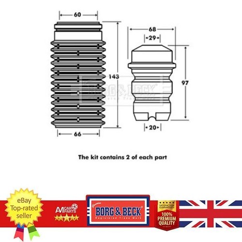 Shock absorber dust cover kit - shock,