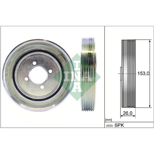 Crankshaft pulley fits - 1x,