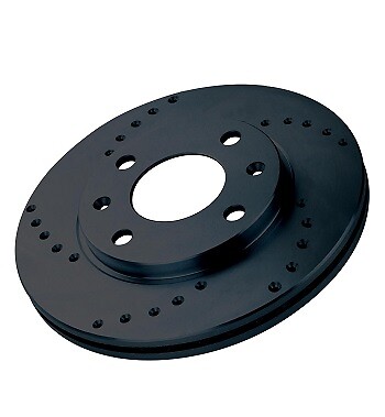 Black diamond cross - diamond, drilled
