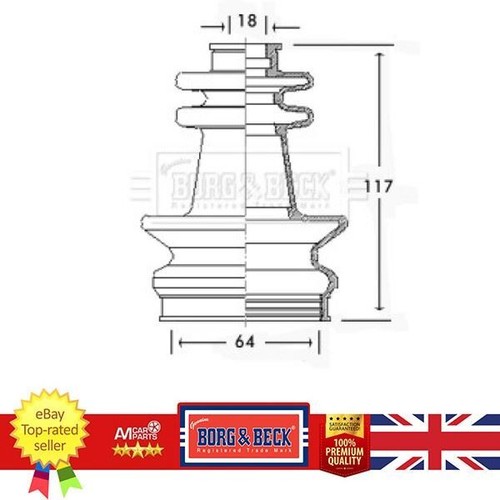Joint boot for austin - cv,