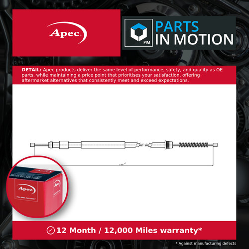 Handbrake cable fits citroen - handbrake,